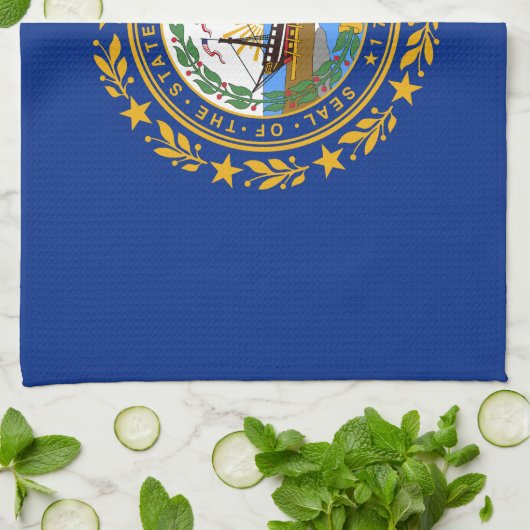New Hampshire State Flag Theedoek (Gevouwen)