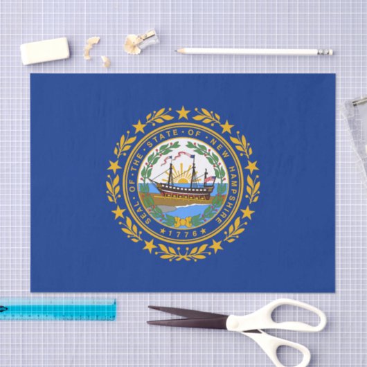 New Hampshire State Flag Tissuepapier (Craft)