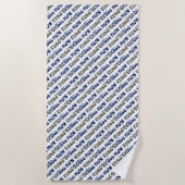 New Hampshire State Flag Typography Pattern Vereni Strandlaken (Voorkant)