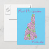 New Hampshire State Flower Collage Map Briefkaart (Voorkant / Achterkant)