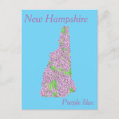 New Hampshire State Flower Collage Map Briefkaart (Voorkant)