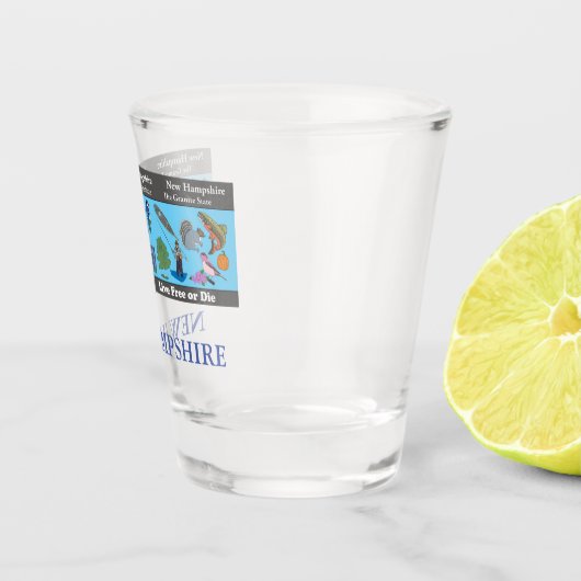 New Hampshire State Herdenkingsglas Shot Glas (Rechts)