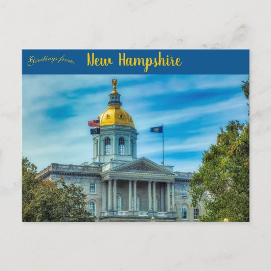 New Hampshire State House Concord New Hampshire Briefkaart (Voorkant)