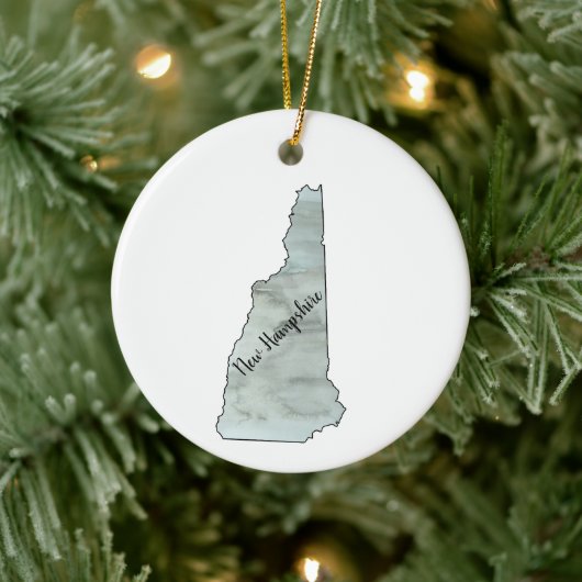 New Hampshire State Illustratie Schilderij Keramisch Ornament (Boom)