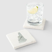 New Hampshire State Illustratie Schilderij Stenen Onderzetter (Zijkant)