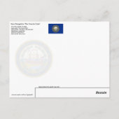 New Hampshire State-kaart Briefkaart (Achterkant)
