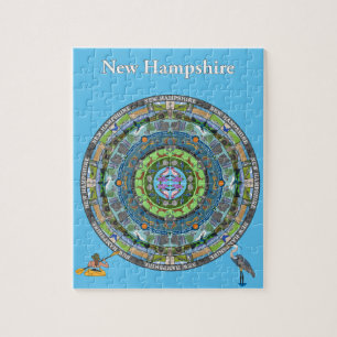 New Hampshire State Mandala Puzzle Legpuzzel