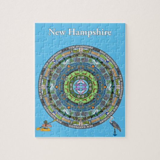 New Hampshire State Mandala Puzzle Legpuzzel (Verticaal)