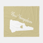 New Hampshire State map love home Fleece Deken (Voorkant (Horizontaal))
