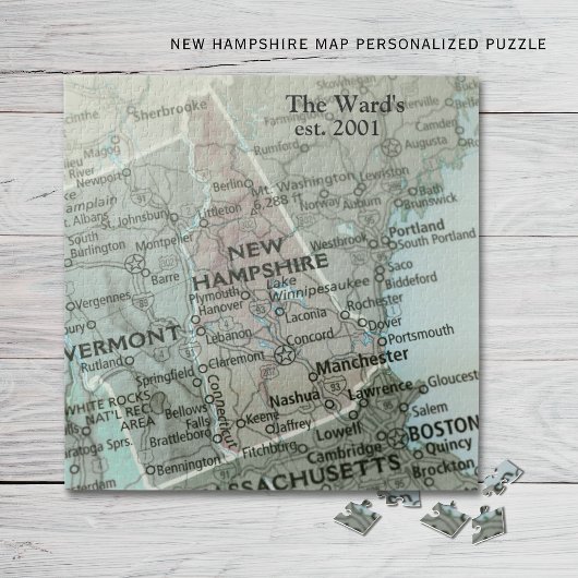 New Hampshire State Map Puzzle |Granite State Gift Legpuzzel