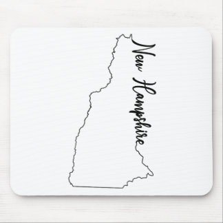 New Hampshire State Outline w/ Script NH Muismat