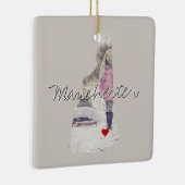 New Hampshire State Photo insert and town name Keramisch Ornament (Rechts)