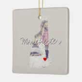 New Hampshire State Photo insert and town name Keramisch Ornament (Links)