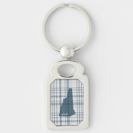 New Hampshire State Plaid Sleutelhanger (Voorkant)