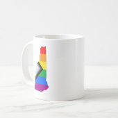 New Hampshire State Pride LGBTQ Progress Pride Koffiemok (Voorkant links)