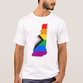 New Hampshire State Pride LGBTQ Progress Pride T-shirt (Voorkant)