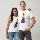 New Hampshire State Pride LGBTQ Progress Pride T-shirt (Unisex)