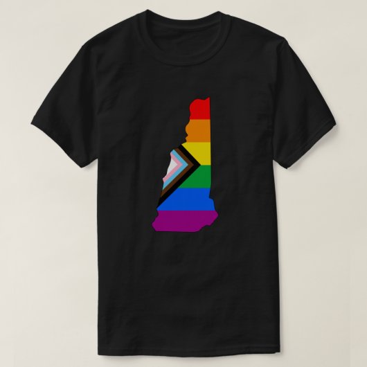 New Hampshire State Pride LGBTQ Progress Pride T-shirt (Design voorkant)