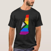 New Hampshire State Pride LGBTQ Progress Pride T-shirt (Voorkant)