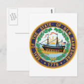 New Hampshire State Seal Briefkaart (Voorkant / Achterkant)
