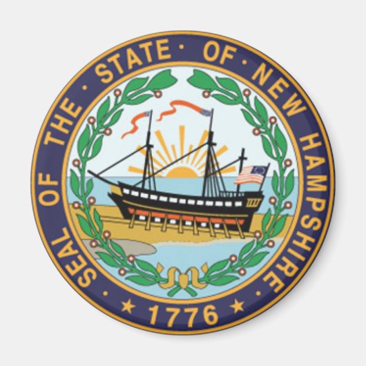 New Hampshire State Seal Magneet (Voorkant)
