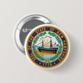 New Hampshire State Seal Ronde Button 5,7 Cm (Voorkant /achterkant)