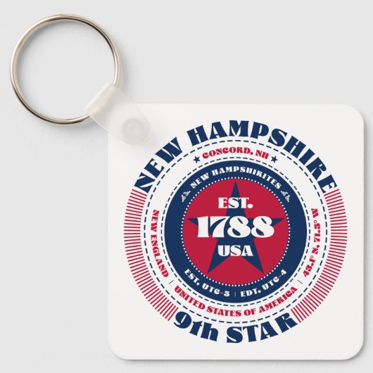 New Hampshire State Sleutelhanger (Voorkant)