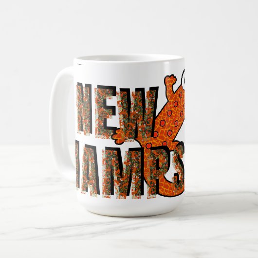 New Hampshire State Symbol Red Spotted Newt Forest Koffiemok (Voorkant links)