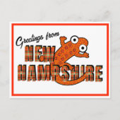 New Hampshire State Symbol Red Spotted Newt Orange Briefkaart (Voorkant)
