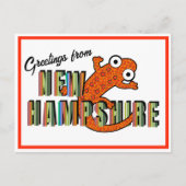 New Hampshire State Symbol Red Spotted Newt Stripe Briefkaart (Voorkant)