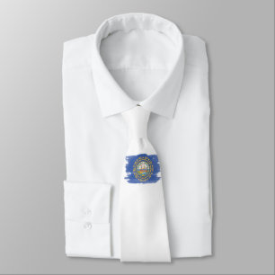 New Hampshire state vlag penseelstreek Stropdas