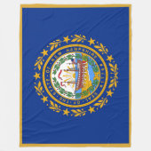 New Hampshire State Vlag Print Patriot Fleece Deken (Voorkant)