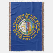 New Hampshire State Vlag Print Patriottisch Deken (Voorkant Verticaal)