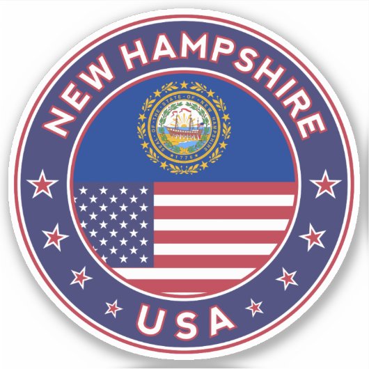 New Hampshire Sticker (Voorkant)