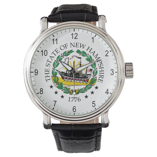 New Hampshire-teken Horloge (Voorkant)