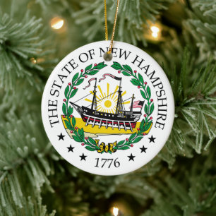 New Hampshire-teken Keramisch Ornament