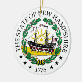 New Hampshire-teken Keramisch Ornament (Links)