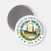 New Hampshire-teken Magneet (Voorkant / Achterkant)