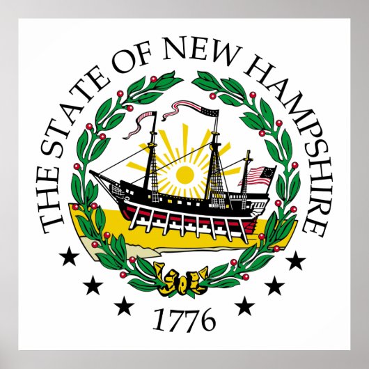 New Hampshire-teken Poster (Voorkant)