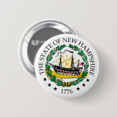 New Hampshire-teken Ronde Button 5,7 Cm (Voorkant /achterkant)
