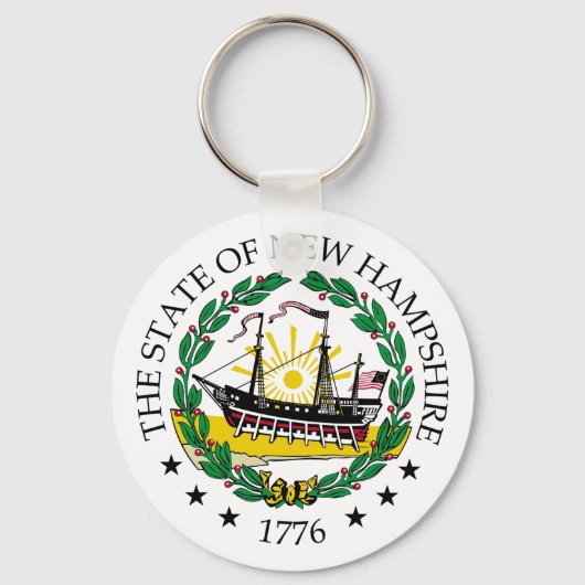 New Hampshire-teken Sleutelhanger (Voorkant)