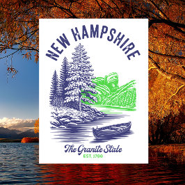 New Hampshire The Granite State Est. 1788 Lakeside Briefkaart