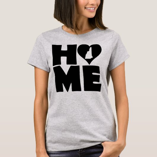 New Hampshire Thuis Hart Staat T-Shirts (Voorkant)