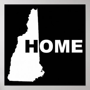 New Hampshire Thuis Weg Van Staat Poster Bord