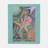 New Hampshire Tidepool Scene Fleece Deken (Voorkant)