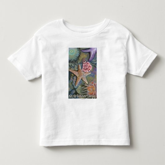 New Hampshire Tidepool Scene Kinder Shirts (Voorkant)