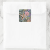 New Hampshire Tidepool Scene Vierkante Sticker (Tas)