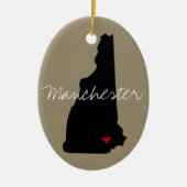 New Hampshire Town Keramisch Ornament (Voorkant)