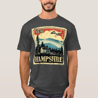  New Hampshire Travel Stamp Design T-shirt