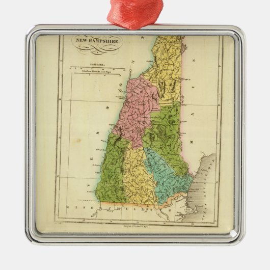 New Hampshire US Metalen Ornament (Voorkant)